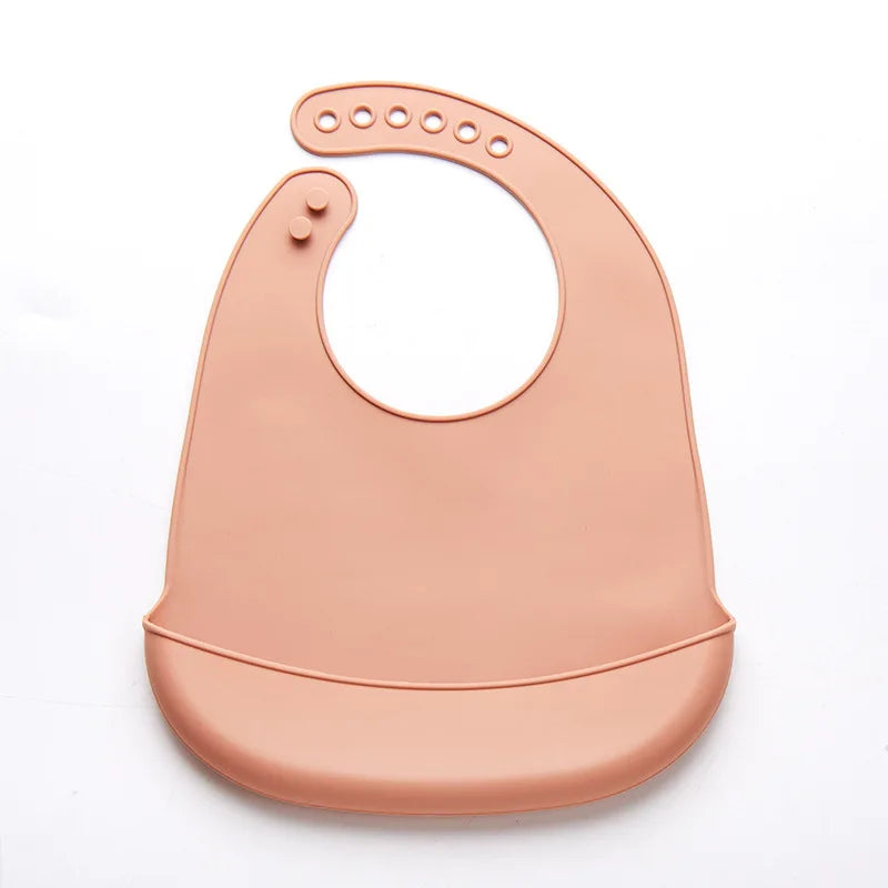 Brixie Baby Silicone Bib - Waterproof, Adjustable, Easy-Clean