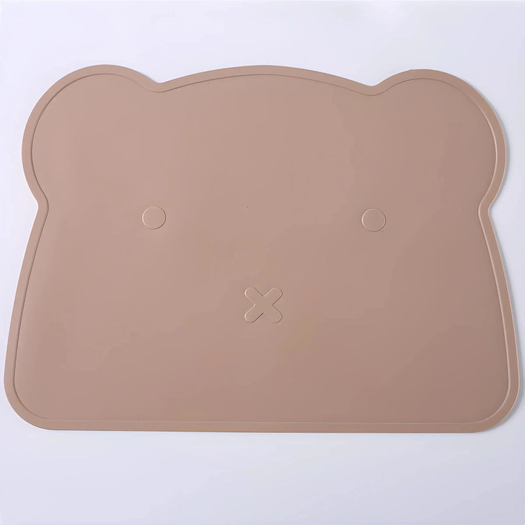 Brixie Silicone Bear Placemat - Non-Slip Leak-Proof Table Mat for Kids