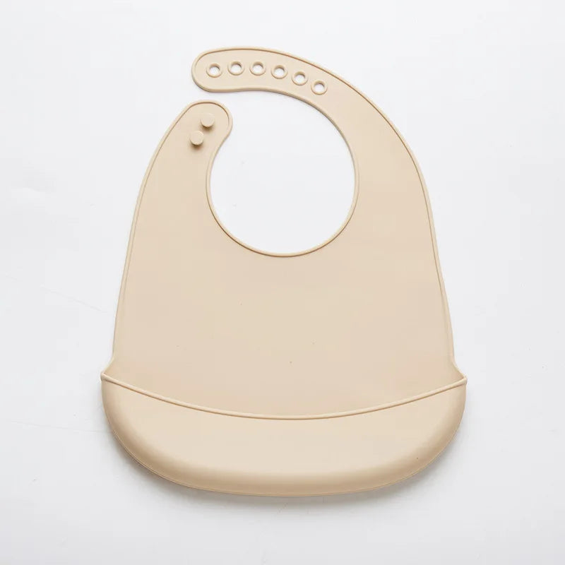 Brixie Baby Silicone Bib - Waterproof, Adjustable, Easy-Clean
