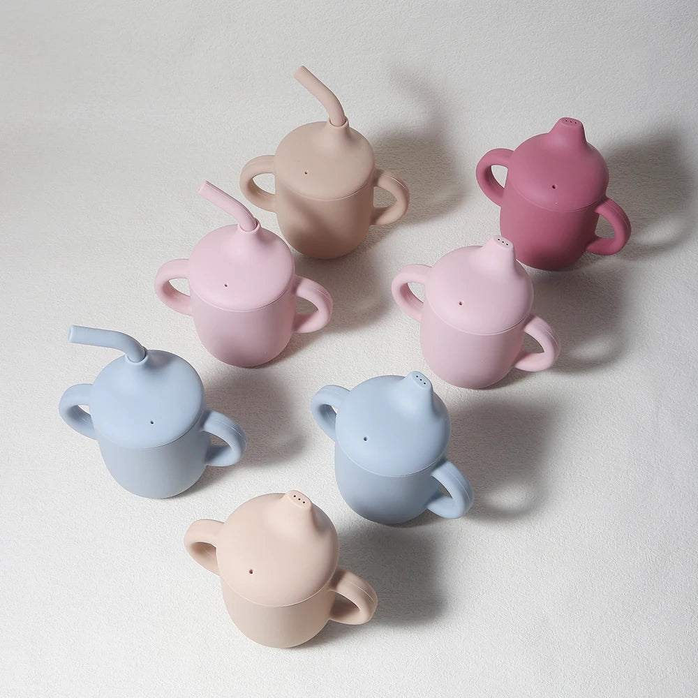 Brixie Baby Silicone Sippy Cup - Training Cup with Handles