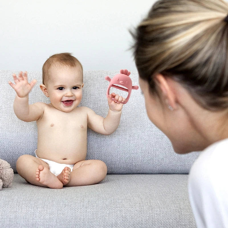 Brixie Baby Silicone Teether - Animal Chew Toy