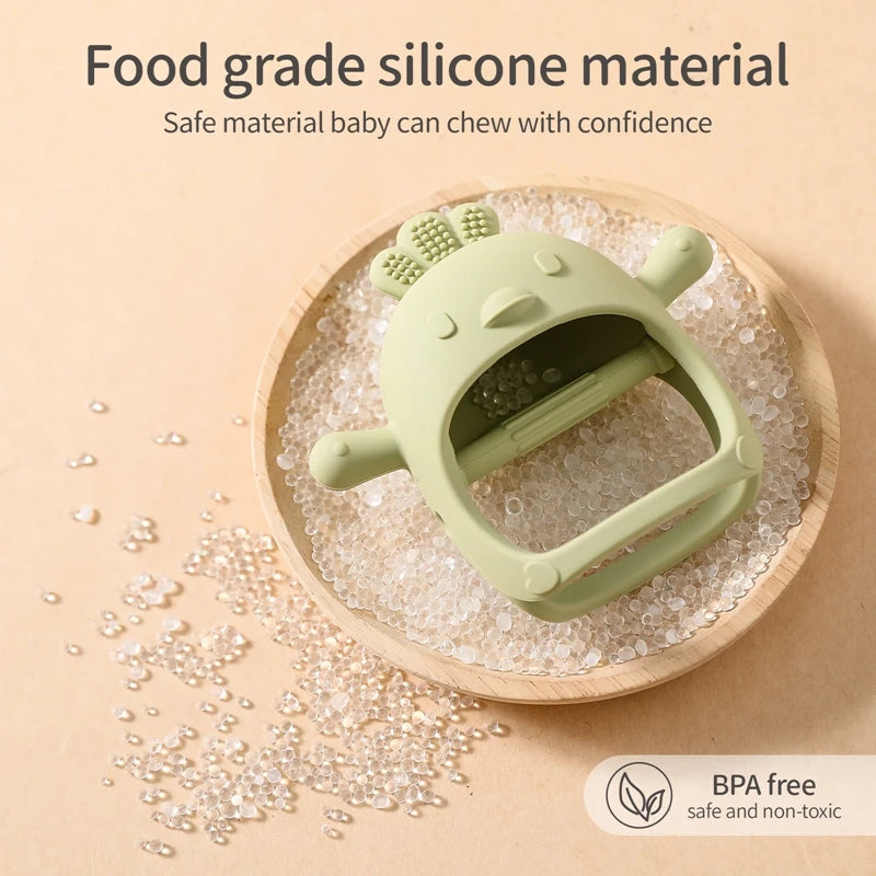 Brixie Baby Silicone Teether - Animal Chew Toy