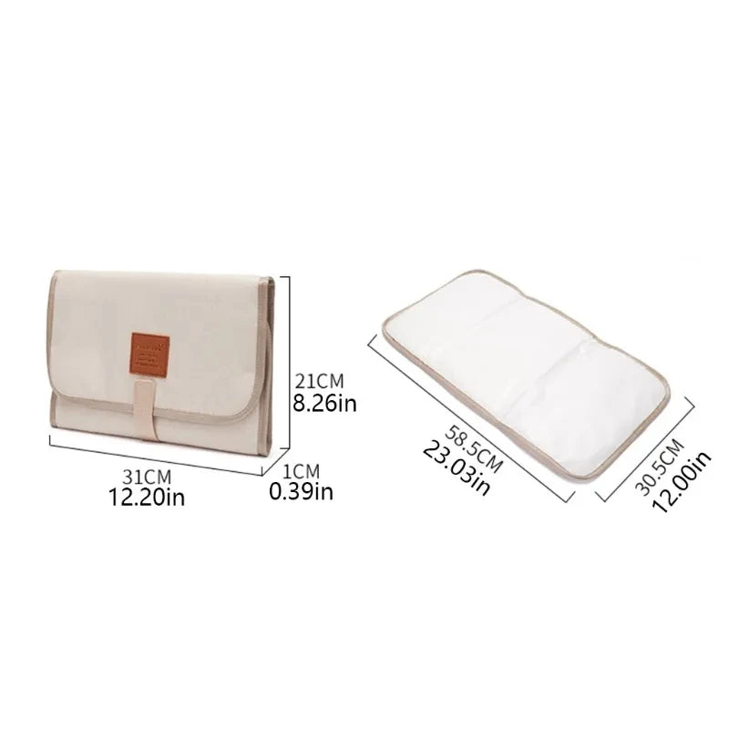 Brixie Portable Waterproof Diaper Changing Mat - Soft Travel Pad