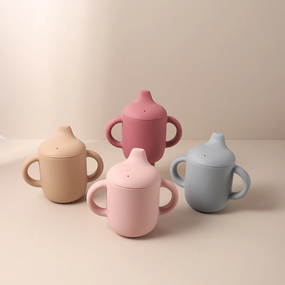 Brixie Baby Silicone Sippy Cup - Training Cup with Handles