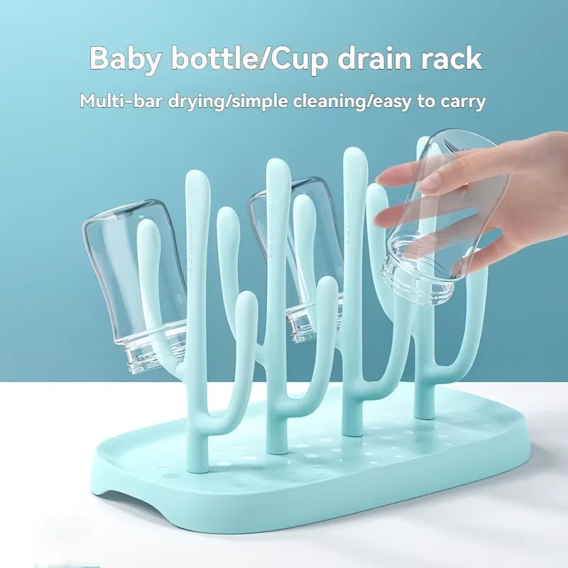 Brixie Baby Bottle Drying Rack - Space-Saving Drainer for Bottles & Cups
