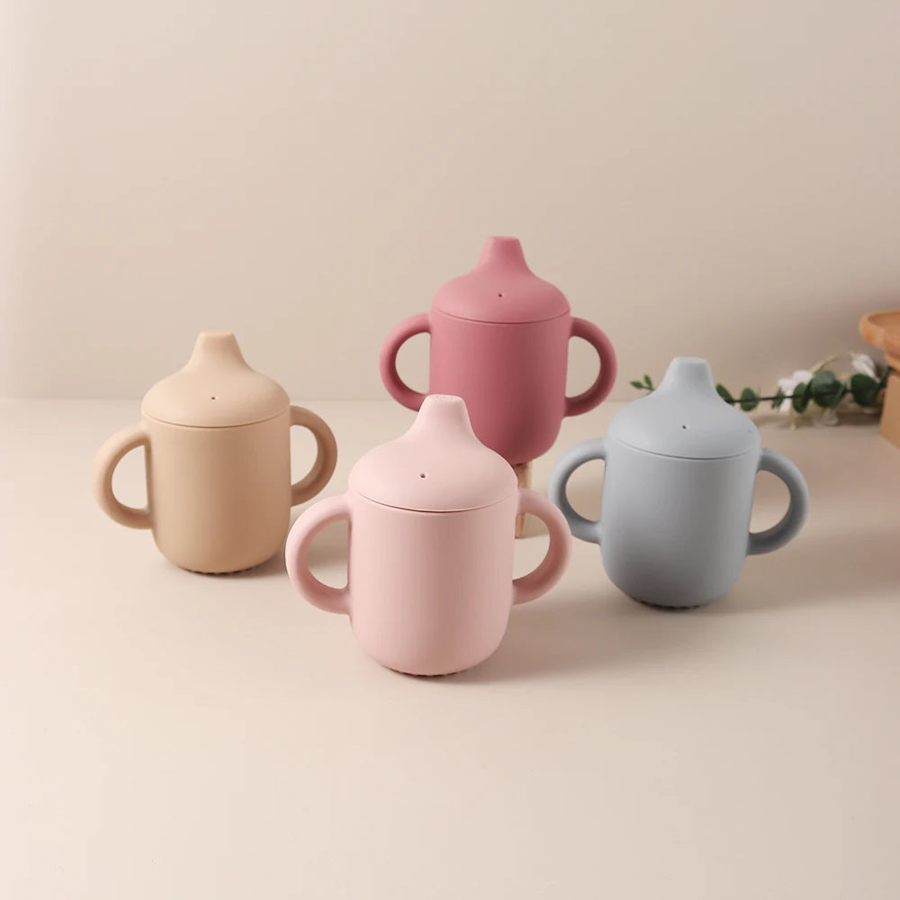 Brixie Baby Silicone Sippy Cup - Training Cup with Handles