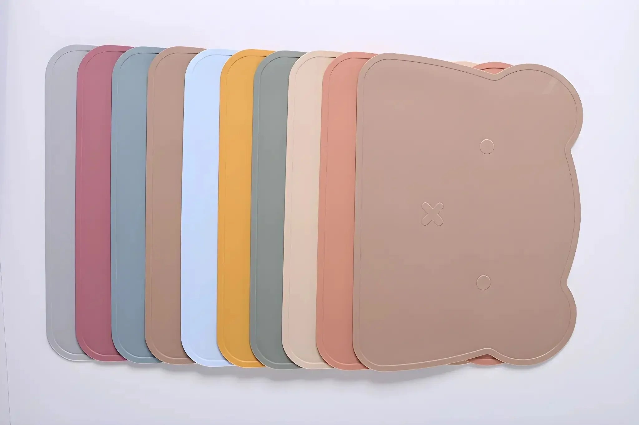 Brixie Silicone Bear Placemat - Non-Slip Leak-Proof Table Mat for Kids