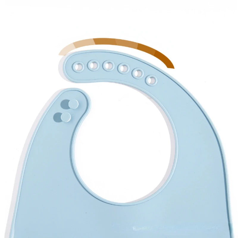 Brixie Baby Silicone Bib - Waterproof, Adjustable, Easy-Clean