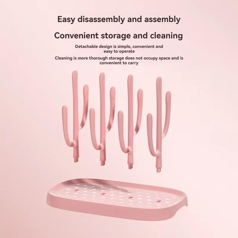 Brixie Baby Bottle Drying Rack - Space-Saving Drainer for Bottles & Cups