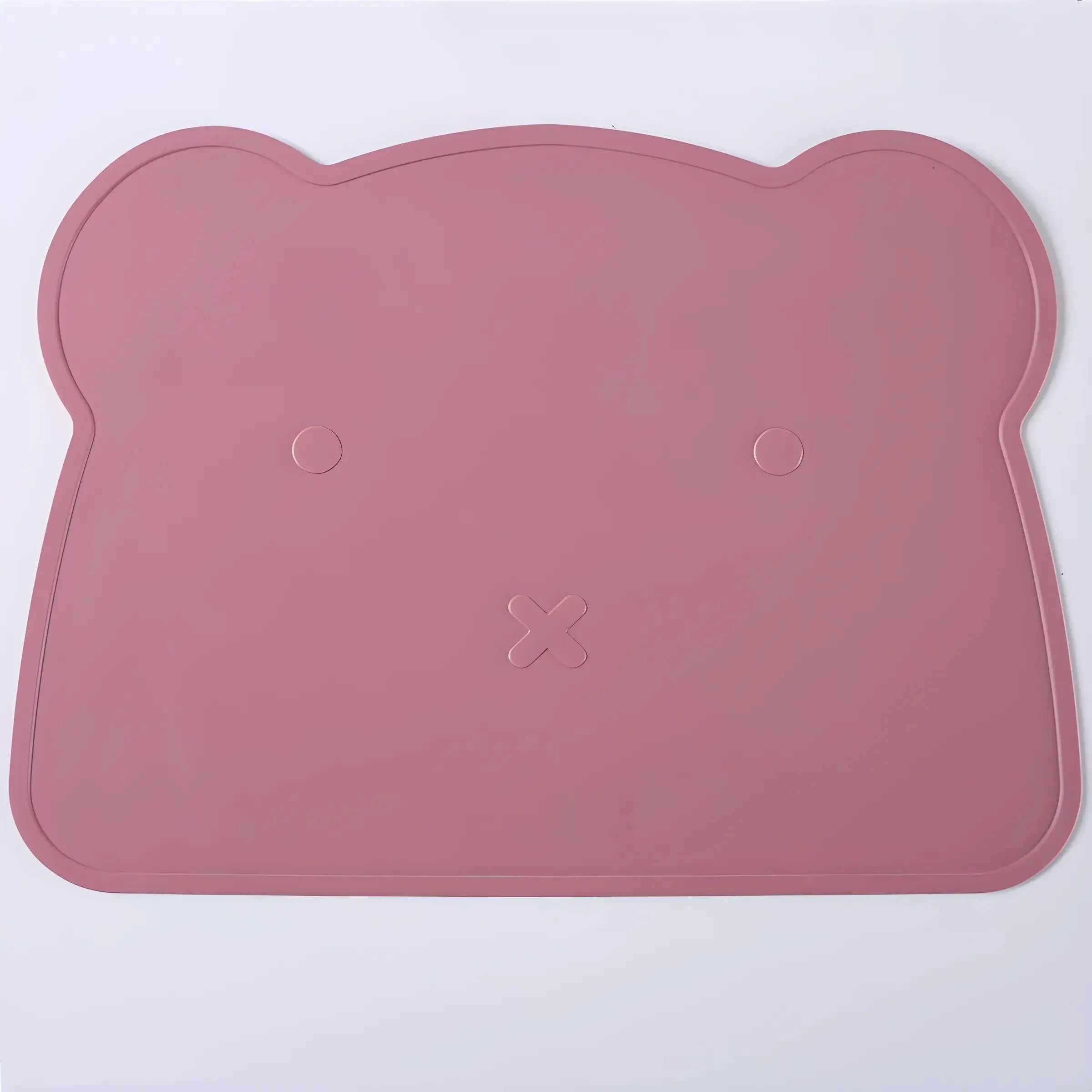 Brixie Silicone Bear Placemat - Non-Slip Leak-Proof Table Mat for Kids