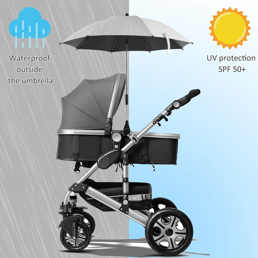 Brixie Stroller Umbrella - Adjustable UV Sunshade for Baby Carriage