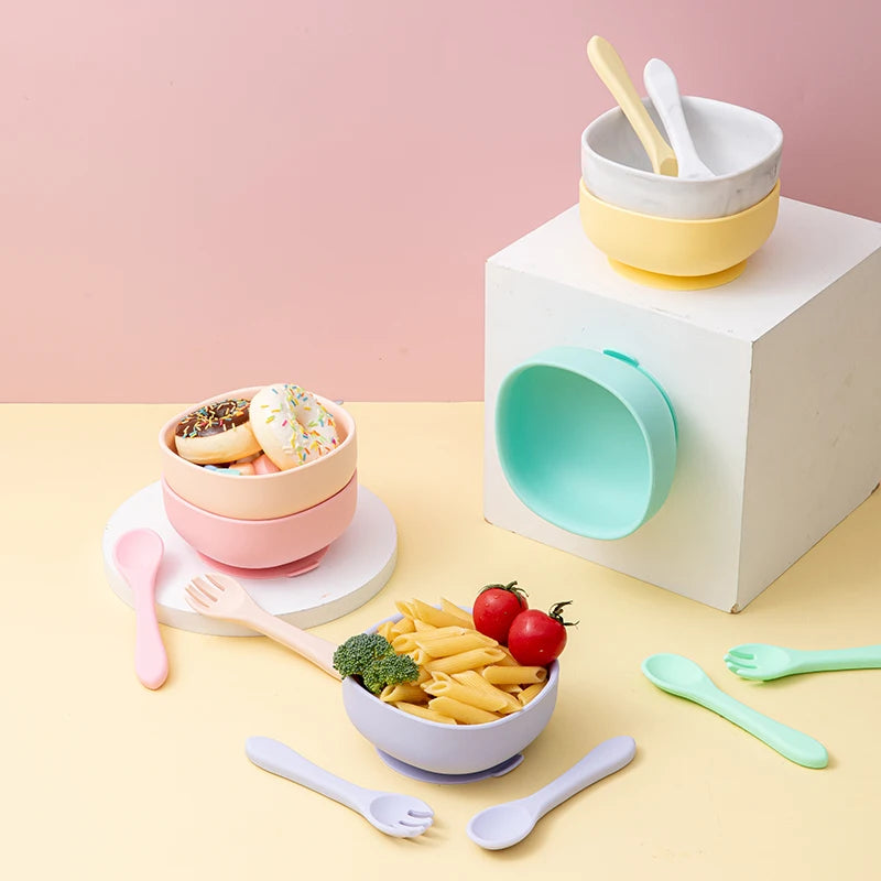 Brixie Baby Silicone Suction Bowl - Toddler Training Dish