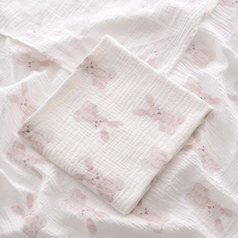 Brixie Baby Cotton Muslin Blanket - Soft & Breathable Newborn Throw