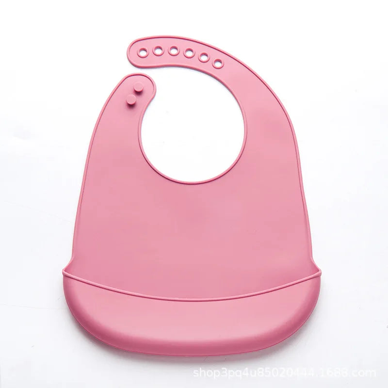 Brixie Baby Silicone Bib - Waterproof, Adjustable, Easy-Clean