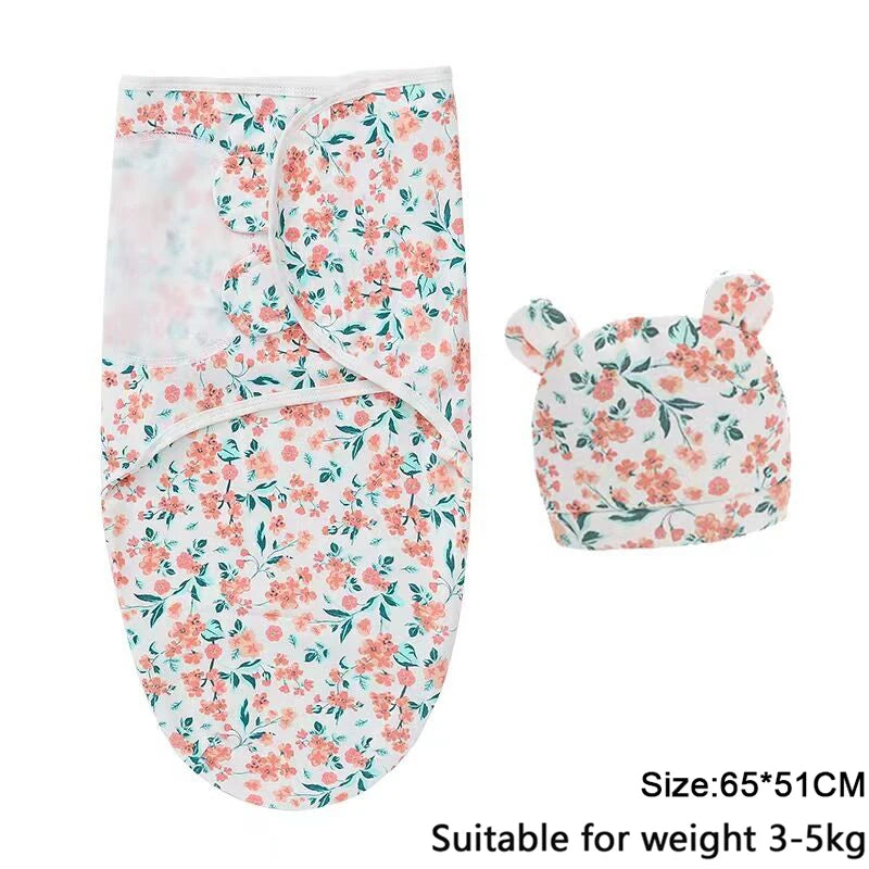 Brixie Baby Swaddle & Hat Set – Soft Cotton Newborn Wrap