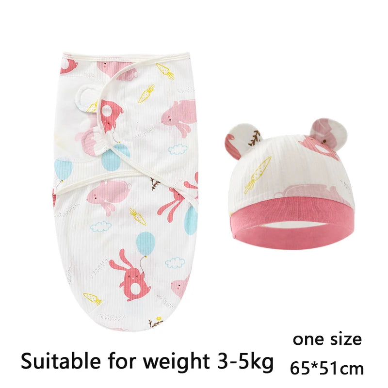 Brixie Baby Swaddle & Hat Set – Soft Cotton Newborn Wrap