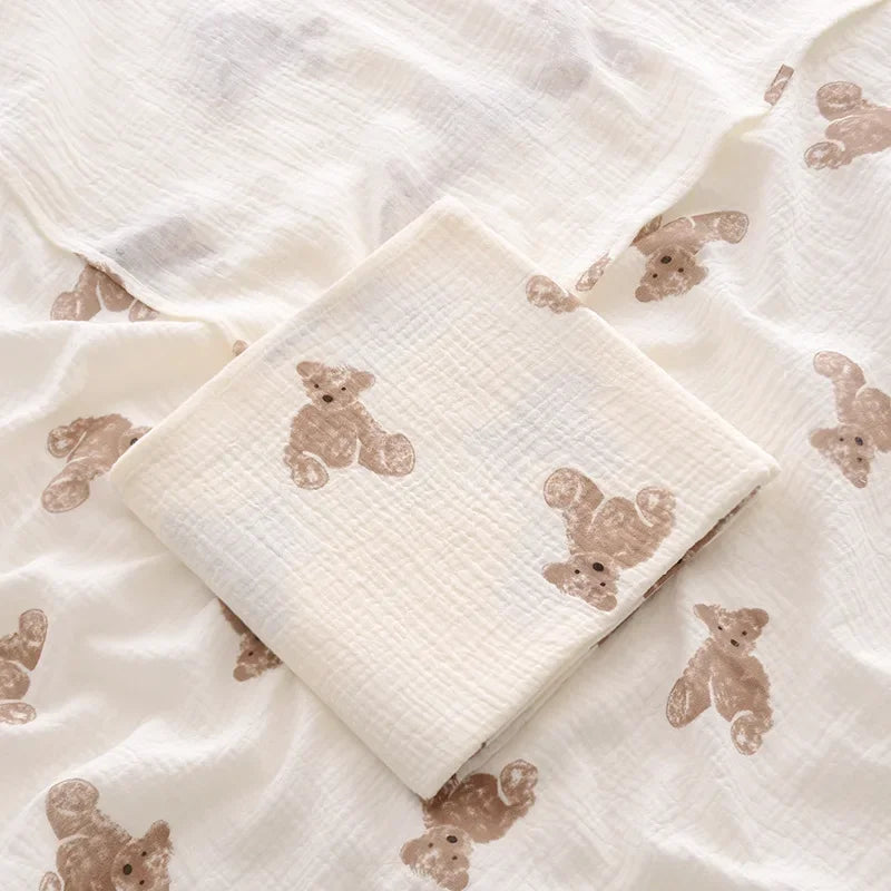 Brixie Baby Cotton Muslin Blanket - Soft & Breathable Newborn Throw