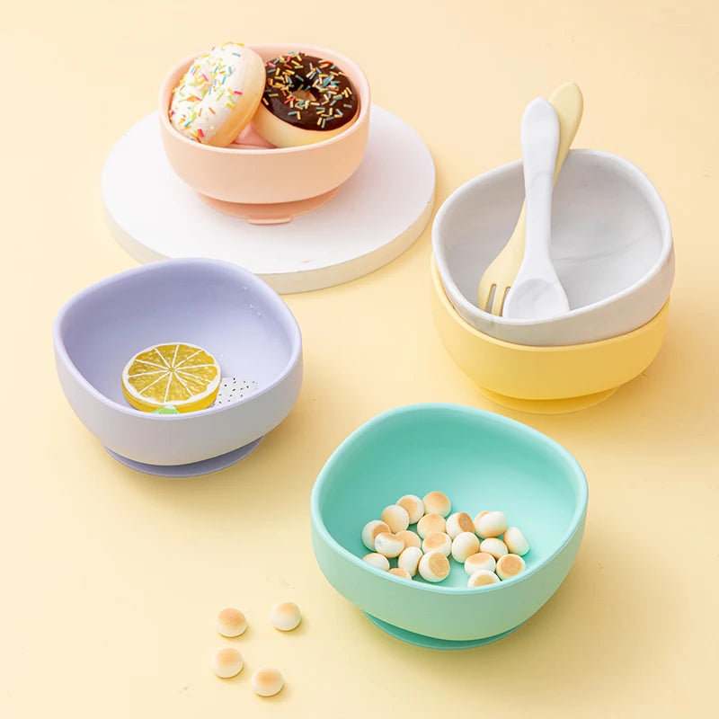 Brixie Baby Silicone Suction Bowl - Toddler Training Dish