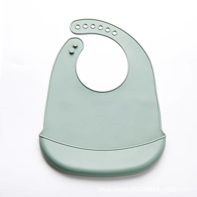 Brixie Baby Silicone Bib - Waterproof, Adjustable, Easy-Clean